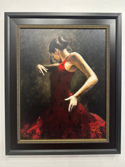 Fabian Perez – El Baile del Flamenco en Rojo giclée print