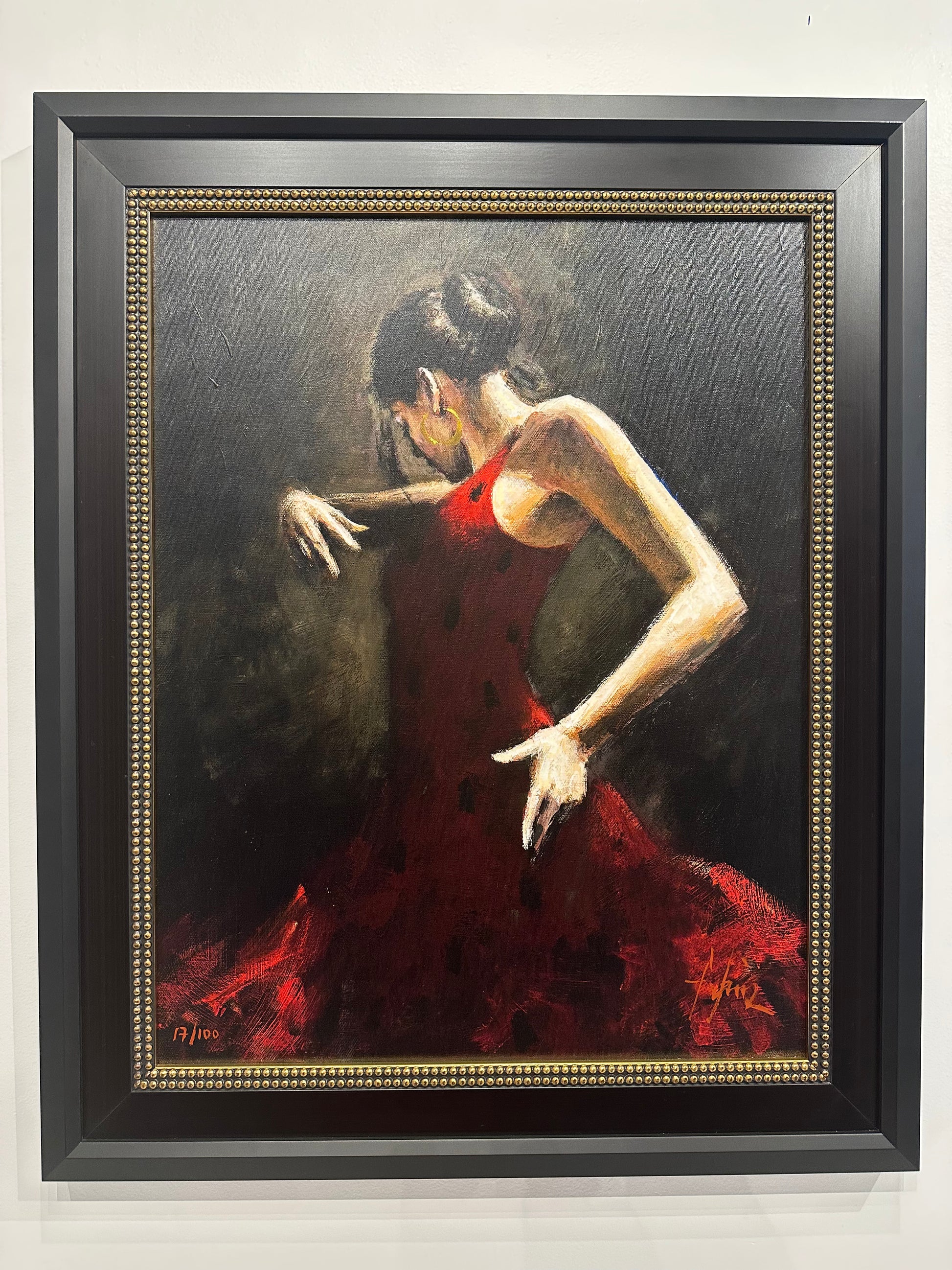 Fabian Perez – El Baile del Flamenco en Rojo giclée print