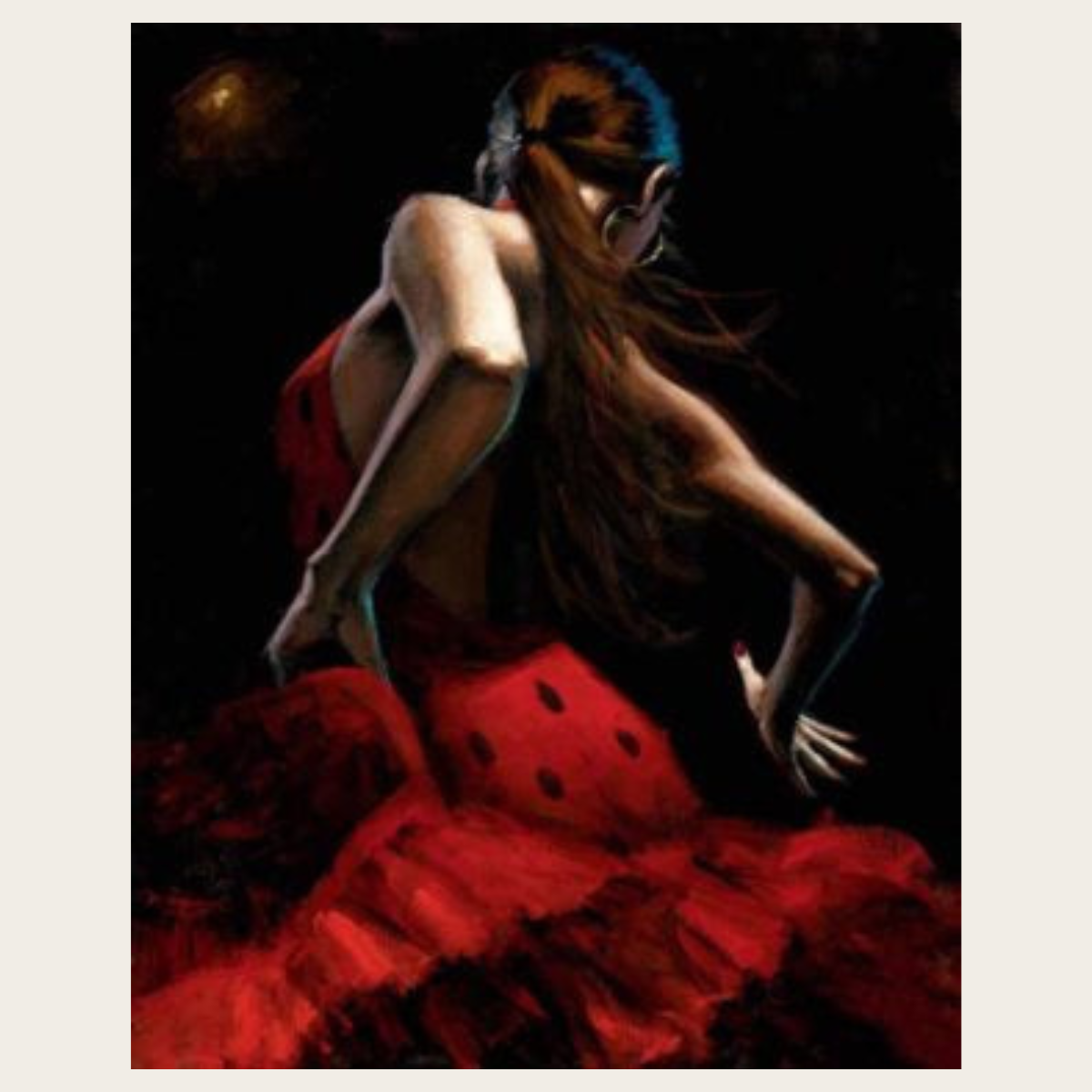 Dancer in Red with Polka Dots