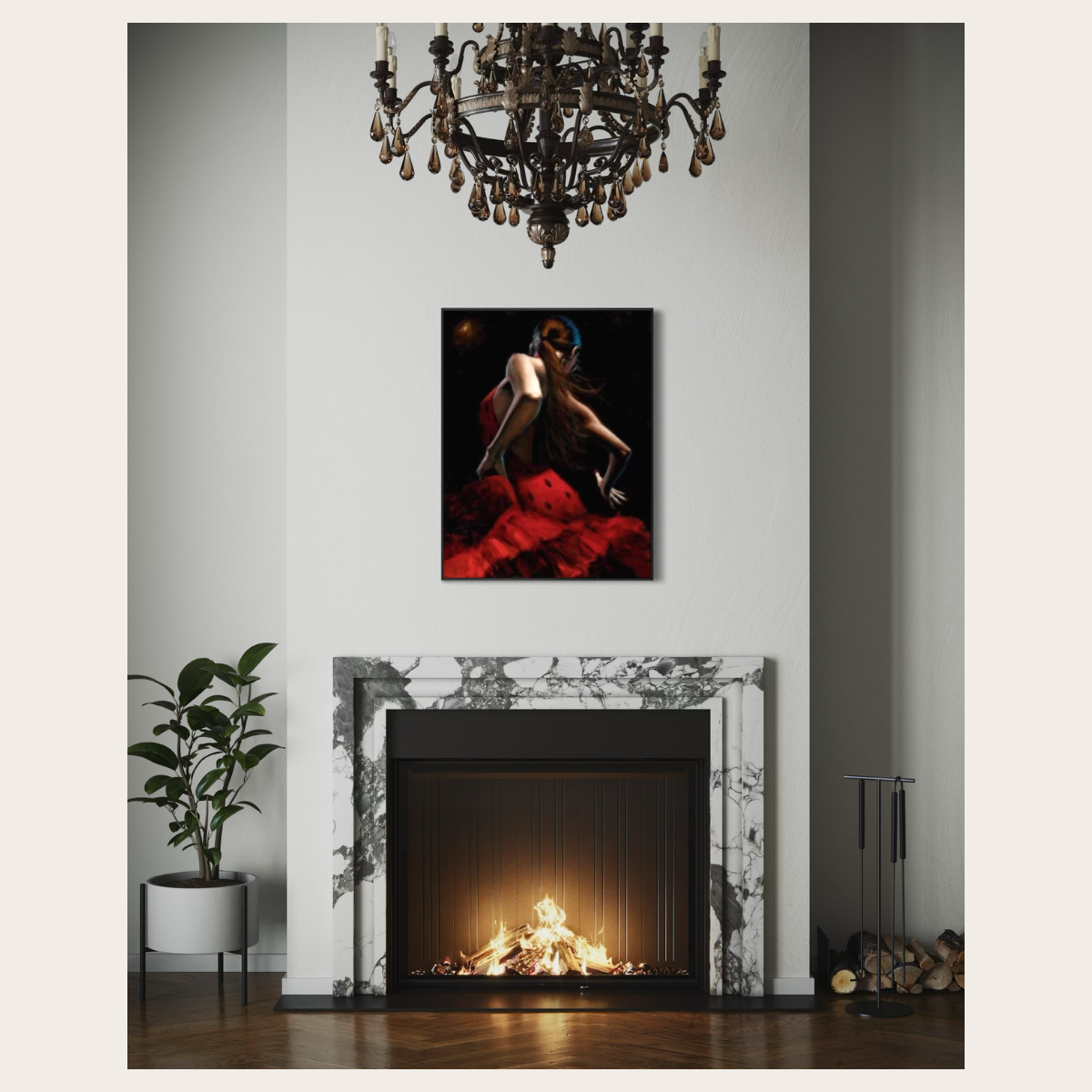 Dancer in Red with Polka Dots