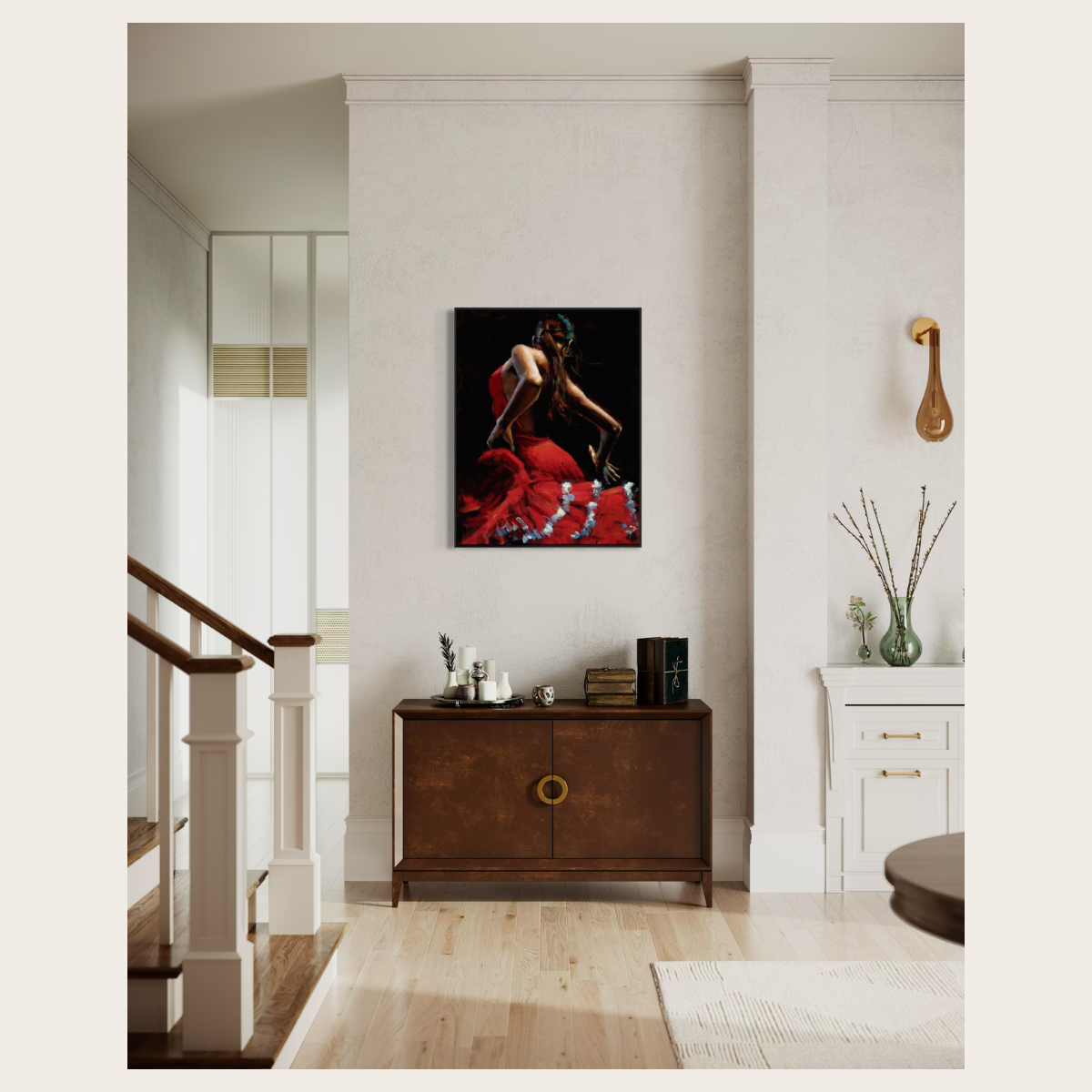 Dancer in Red with White