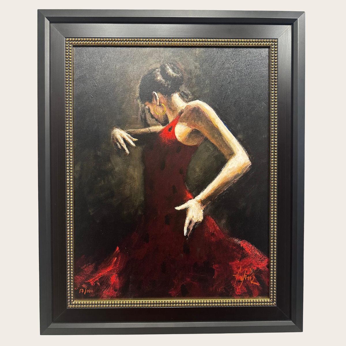El Baile del Flamenco en Rojo with polka dots