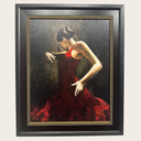 El Baile del Flamenco en Rojo with polka dots