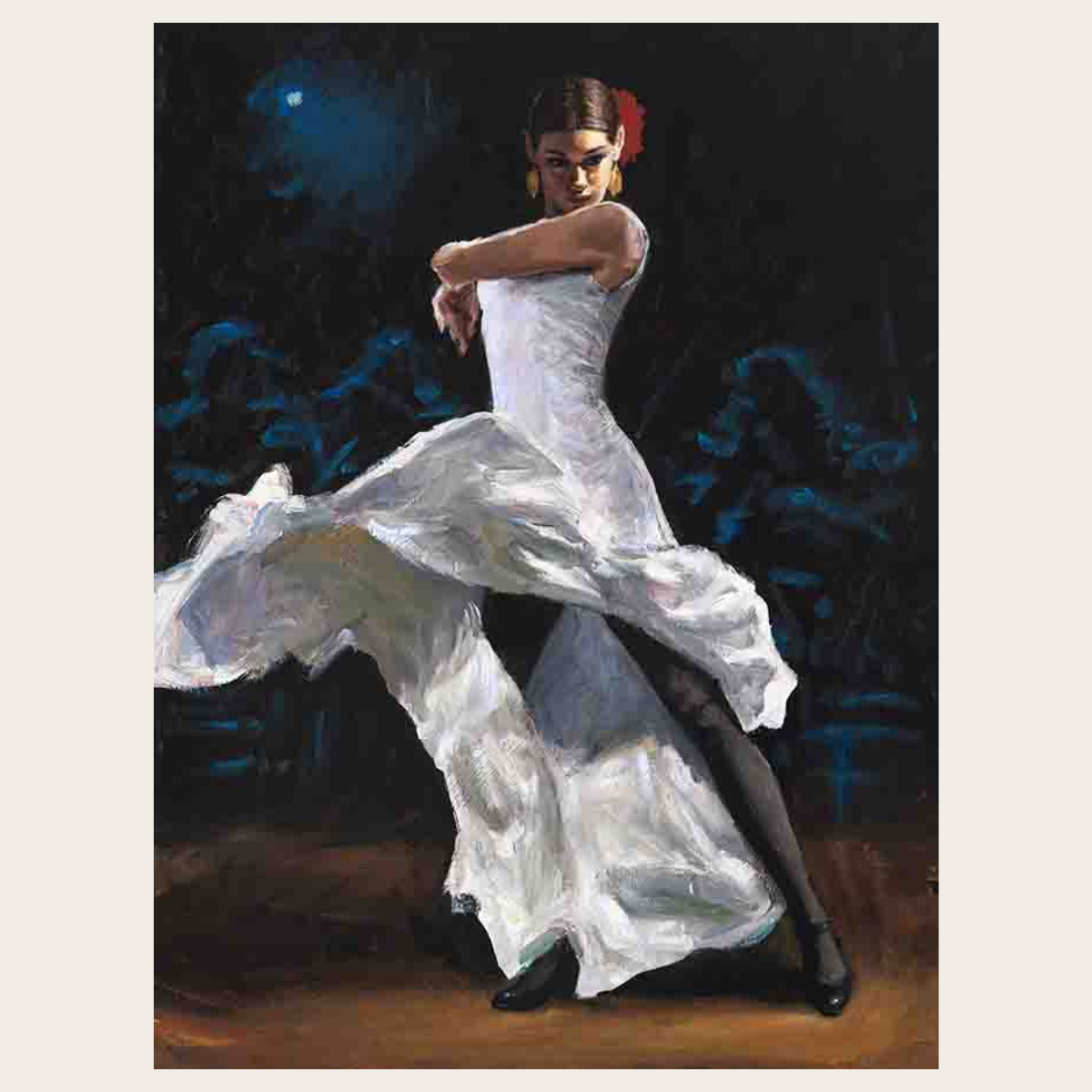 Flamenca de Blanco (with Flowers)