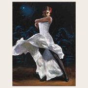Flamenca de Blanco (with Flowers)
